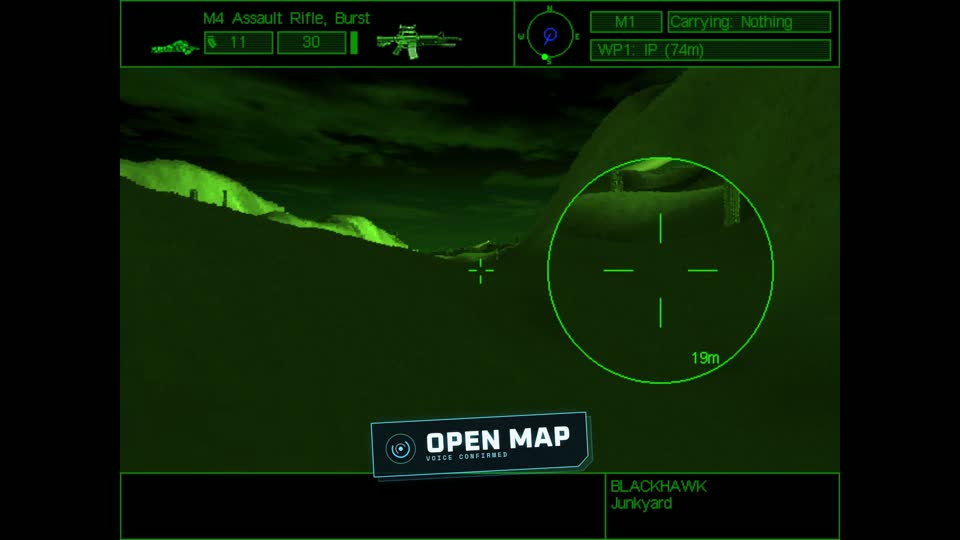 Delta Force field view as the player says open map