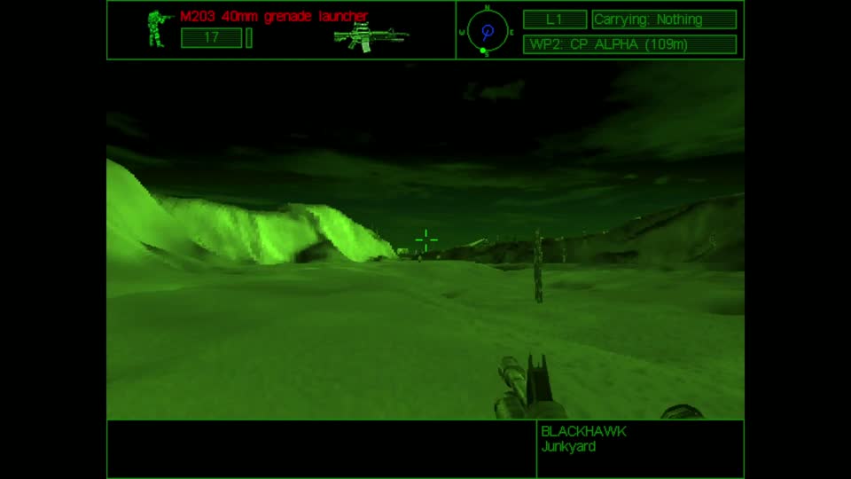 Delta Force switched to the M203 grenade launcher by voice
