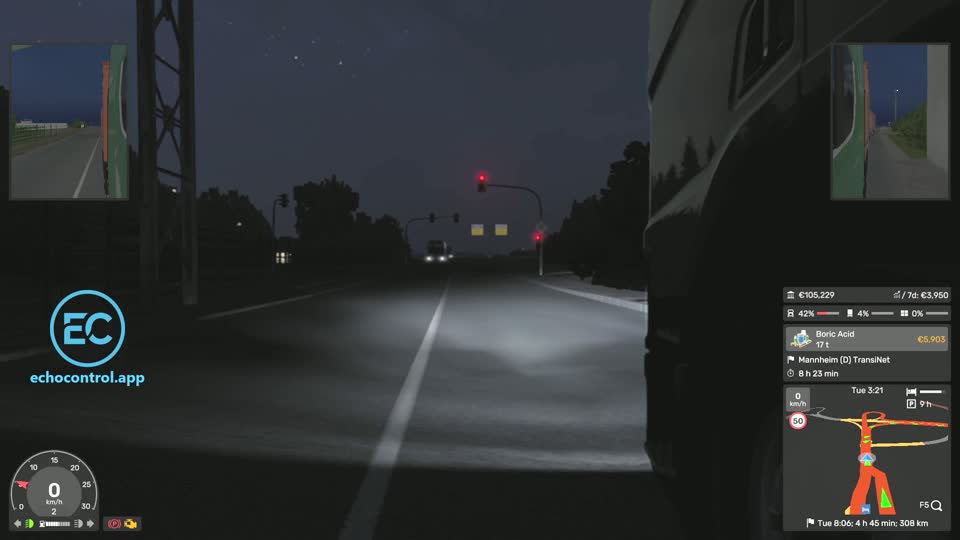 Euro Truck Simulator 2 view switched to the wheel camera by voice